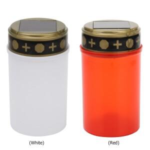 묘지 의식 전자 LED 촛불 램프 무불꽃 태양 에너지 장식 티라이트 캔들