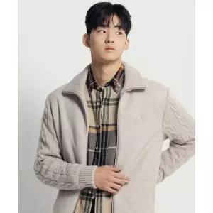 매장정품 빈폴 BEANPOLE MEN 케이블 믹스 아우터형 카디건 베이지 BC5Y5AC42A 653344