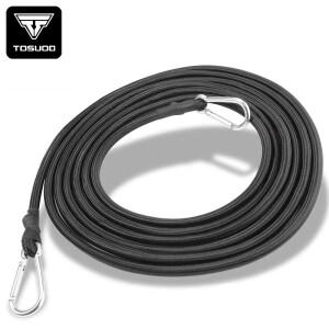 1개 1m/2m/3m/4m 신축성 있는 로프 8MM 번지 코드 후크 포함 경량 자전거 묶음끈 자동차 짐 포장 루프랙 스
