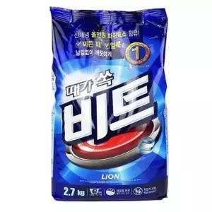비트 세탁 세제 세탁기 표백 빨래 세제 가루형 2.7kg