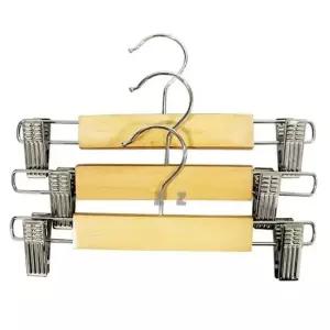 원목 바지걸이 치마 3p 팬츠 집게 행거 키즈용 옷걸이 치마걸이 바지걸이