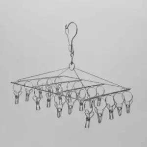 스텐 빨래집게 사각 미니건조대 20구 원룸건조대 양말건조대 베란다빨래걸이