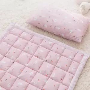 유아 침구 토끼 프린팅 패턴 베개 이불 패드 일체형 구성 신생아 어린이 휴식용