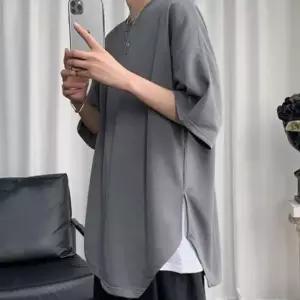 [의류] 무지 오버핏 레이어드 3컬러 반팔 티셔츠