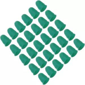 파티킬 고무 핑거 팁 30팩 실리콘 가드 패드 코트는 보호대 카운팅 위한 사무실 손가락 엄지 S 골무 재봉을