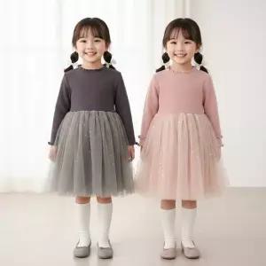 골드스타 샤튜튜 여아동 긴팔 레이스 원피스 304042