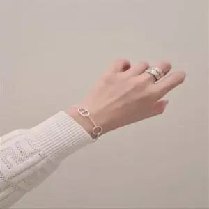 S5017 여성 심플 포인트 콩콩 데일리 심플 은팔찌 실버925