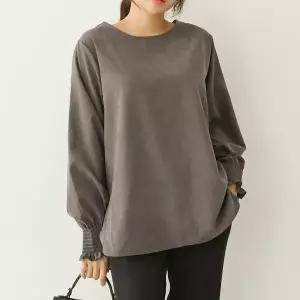 아이우먼 벨벳와이드블라우스 NBB046M402 빅사이즈 (13273132A)