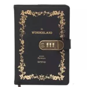 [문구/오피스] 엔틱 비밀번호 다이어리 A5 블랙 속지 유선 메모장 필기지