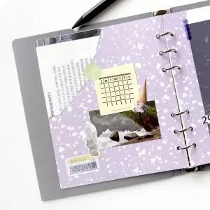 A6 WIDE 6공 마블 리필 속지 사무용품