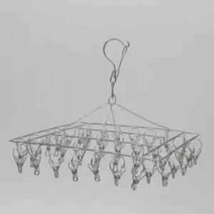 스텐 빨래집게 사각 미니건조대 40구 원룸건조대 사각건조대 베란다빨래걸이