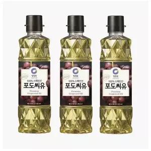 청정원 포도씨유 900ml 3개