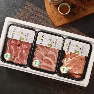 [미소드림] 보성녹돈 돼지고기 한돈 선물세트 6호 (목살 400g+항정살 300g+가브리살 300g)
