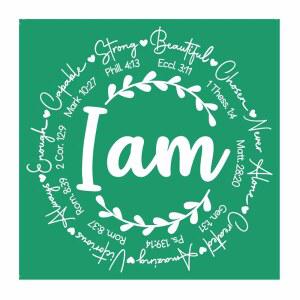 JAJADO 나는 크리스천 재사용 가능한 실크 스크린 스텐실 공예를 위한 동기 부여 성경 구절 티셔츠/나무/유리/캔버스 벽 DIY 사무실 홈 데코