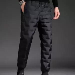 남성 양털 패딩바지 퀼팅 방한 등산 팬츠 골프