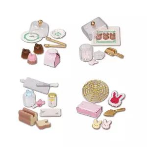 실바니안 숲속의 귀여운 케이크 가게 토끼 마트 주방 놀이 캡슐 랜덤 피규어 모으는 재미