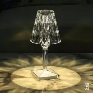 KC인증 배터리 충전식 감성 크리스탈 다이아몬드 LED 조명 램프 인테리어 무드등 캠핑 사무실 침실