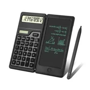 [문구] 유니컴 휴대용 접이식 태양광 전자 메모패드 계산기