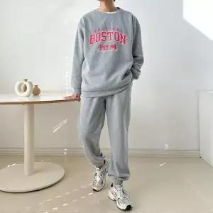 남자 기모 맨투맨 조거 세트