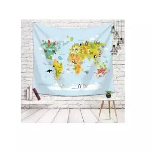 가리개커튼 특대 세계지도 패브릭 포스터 가림막 커튼 가리개 커 패브릭포스터