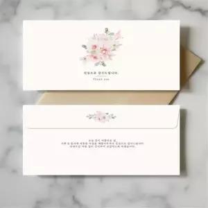 답례 봉투 50매 결혼식 돌잔치 회갑연 감사 용돈 예단 편지 세트 동봉스티커