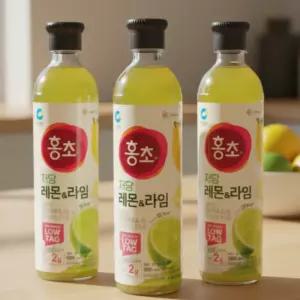 홍초 레몬라임 저당 기능성 900ml x 3개