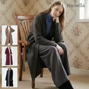 [로코엘라] 몰리 울 블렌디드 숄카라 여성 니트 코트