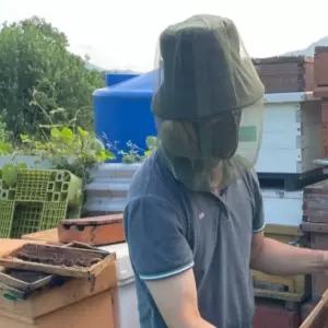 얼굴모기장 그린 방충모자 벌레차단망 얼굴방충망 낚시모자