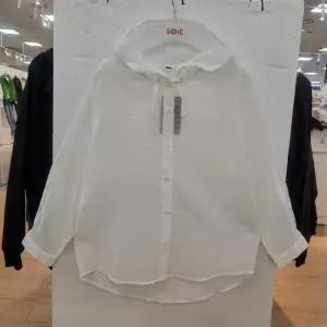 HC22 루즈핏 썸머 후드 셔츠 여아 여름용 화이트 박스핏 레이온 롱셔츠 26M5382