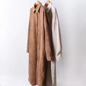 빅사이즈사랑해요 H009L201 골덴셔츠밑트임원피스 BE (8010690A)