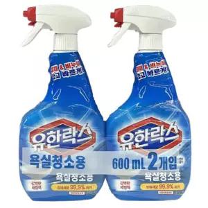 유한락스 세정제 욕실청소용 600ml 2개