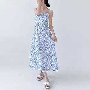 [하프클럽/]GSS DR222 썸 에스닉 백크로스 홀터넥 비치 여름 롱원피스 드레스