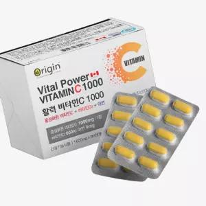 오리진 활력 비타민C 1000 60mg 90정 고함량 중성비타민 항산화 필수 영양제