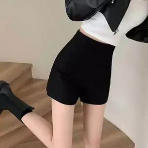 여성 겨울 기모 숏팬츠 핫팬츠 슬림핏 보온 하의 블랙