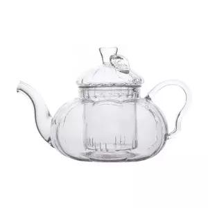 호박 내열 유리 티포트 600ml 티팟 차주전자