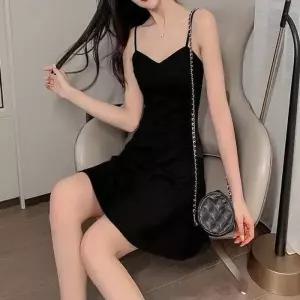 [라일리여성의류] Rly 미니 끈 원피스 여성 봄 여름 나시 치마 뷔스티