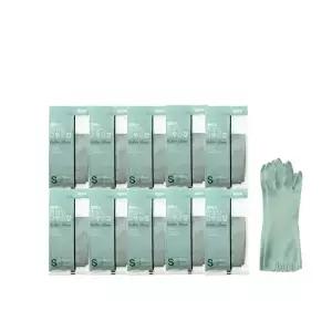 [너만아는잡화점]코멕스 면코팅 고무장갑 민트 소(S) x 10켤레