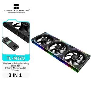 Thermalright TL-M12Q X3 무선 접합 빌딩 블록 팬 트리플 팩 2000PRW 인피니티 미러 ARGB 프레임