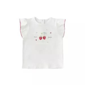 (밍크뮤10) (IV)스트로베리프릴반소매티셔츠 36315332060