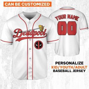 맞춤형 데드풀 야구 유니폼, 울버린 및 셔츠, 히어로 마블