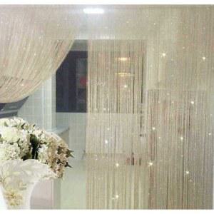 비즈발 크리스탈 스트링 주렴 현관 입구 꽃병 장식 1MX높이 인테리어