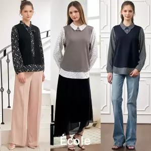 [에꼴드파리] 레이어링 블라우스 3종[35734268]