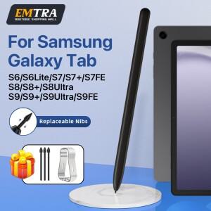 태블릿 펜 스타일러스 터치 펜슬 S 삼성 갤럭시 탭 S8 S9 S9FE S7 FE S6 라이트 팜 리젝션 4096 압력
