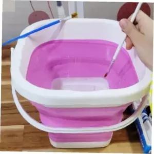 ( )접이식 미술물통 사각 접이식물통 수채화물통 미술용품