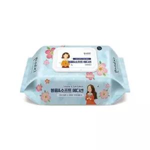 손세정 오랫동안 촉촉한 휴대용 물티슈 캡형100매X10개