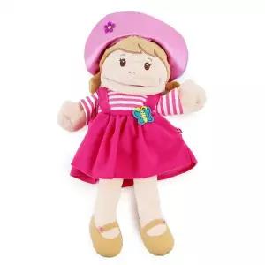 핸드퍼펫 여아 인형 놀이교구 역할극 소품 감성발달 유치원 교육완구 핑크 원피스