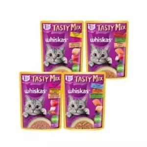 ( )(10개묶음)[위스카스] 파우치 테이스티믹스 (씨푸드 미역)70g