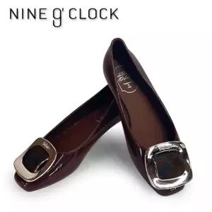 여성용젤리슈즈 나인어클락 클래식 플랫슈즈 브라운
