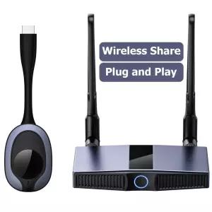 무선 HDMI 비디오 송신기 및 리시버 VGA 익스텐더 어댑터  TV 동글 노트북 전화 모니터 프로젝터용 50m 4K