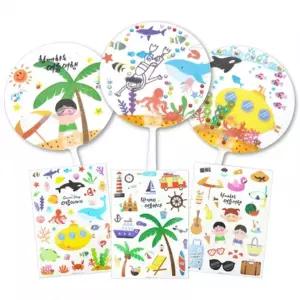 뚝딱 여름 투명 부채 꾸미기 10인 세트 만들기 교구 재료